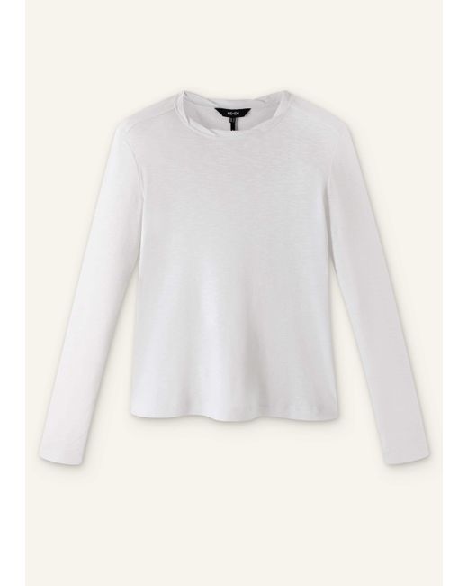 ME+EM White Crew Neck Long Sleeve Tee