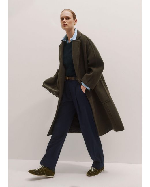 ME+EM Blue Pleat Front Tailored Tapered Trouser