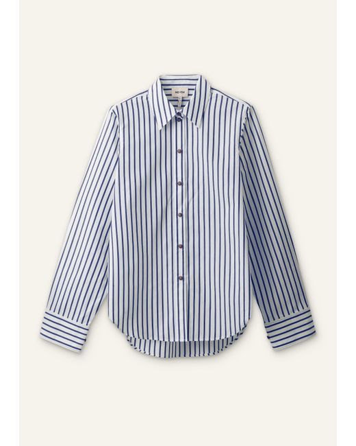 ME+EM Blue Stripe Relaxed Forever Shirt Soft