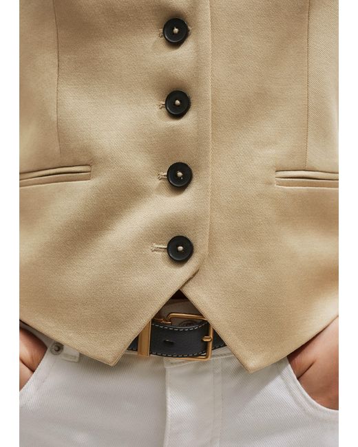 ME+EM Natural Elevated Evening Metallic Waistcoat