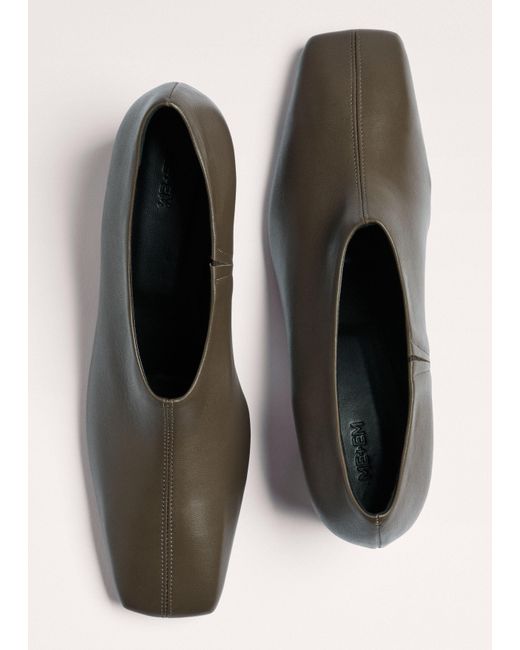 ME+EM Black High Front Block Heel