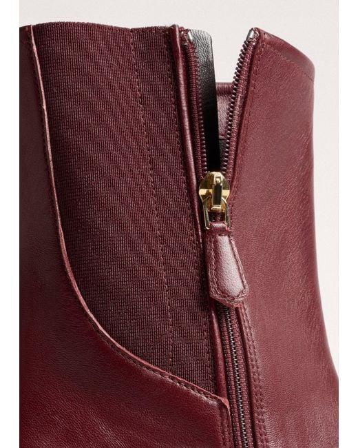 ME+EM Purple Soft Point Cone Heel Boot