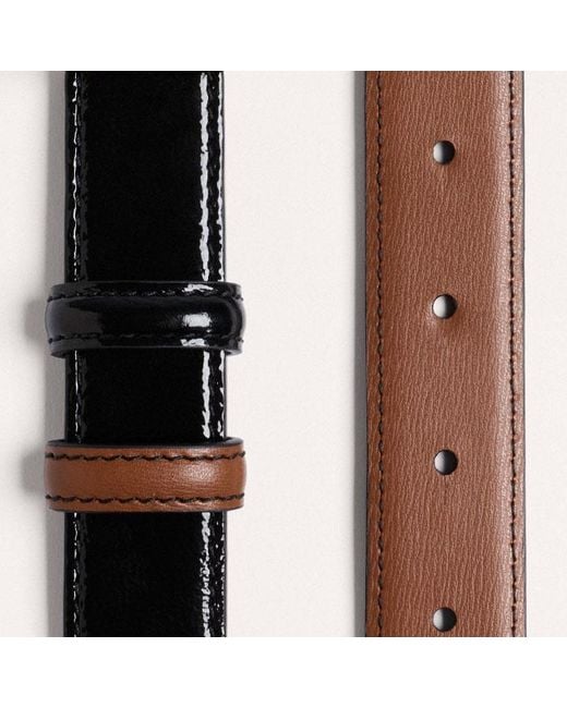 ME+EM Multicolor Logo Pin Buckle Reversible Belt