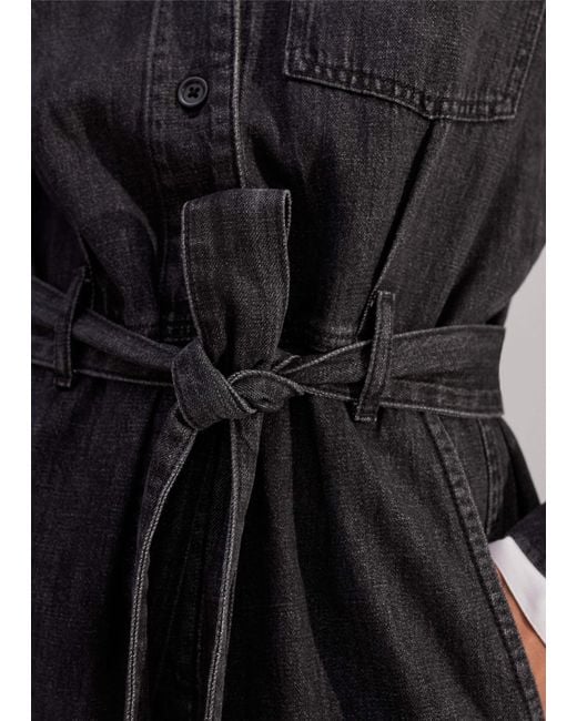 ME+EM Red Supersoft Denim Jumpsuit