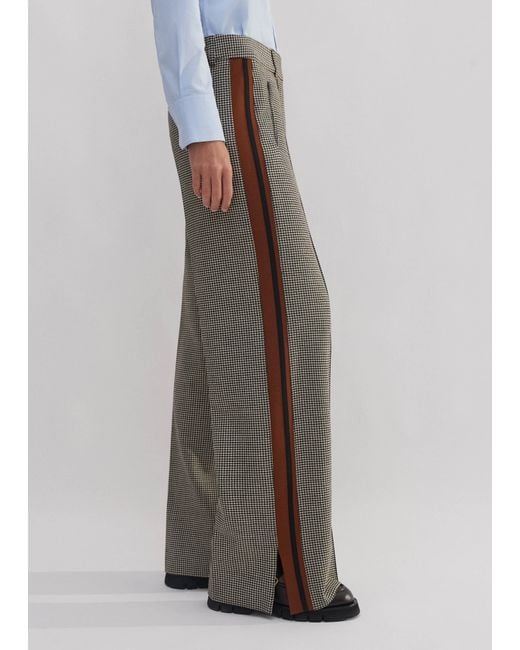 ME+EM Multicolor Dogtooth Side Stripe Pant