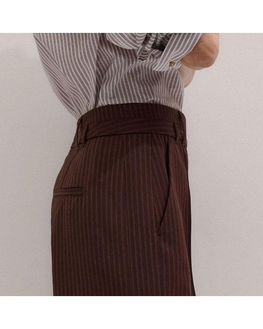 ME+EM Multicolor Pinstripe Wide Leg Trouser