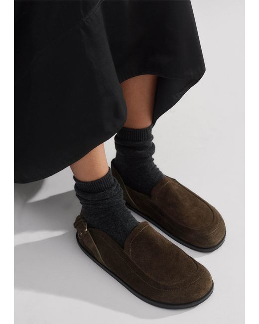 ME+EM Brown Suede Clog