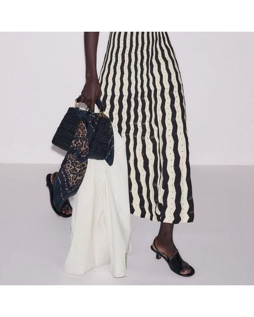 ME+EM White Textured Pointelle Knit Maxi Dress + Slip Cream