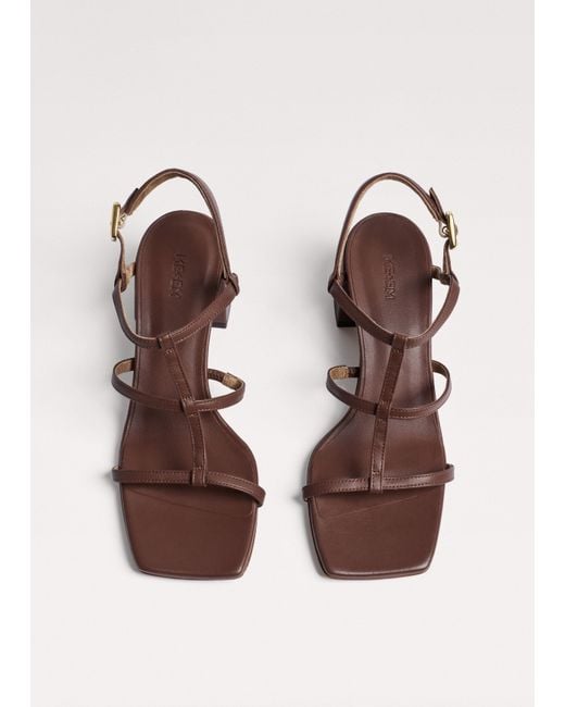 ME+EM Brown Caged Occasion Sandal