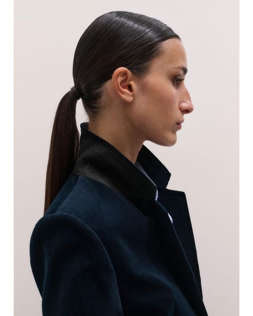 ME+EM Blue Patch Pocket Sharp Shoulder Blazer