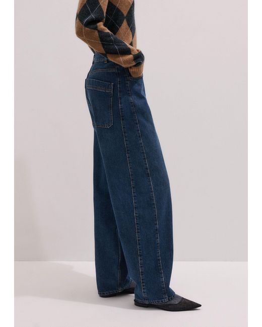ME+EM Blue Tapered Puddle Jean