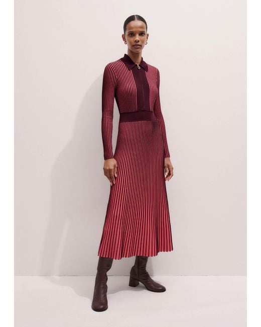 ME+EM Collared Contrast Panel Maxi Dress