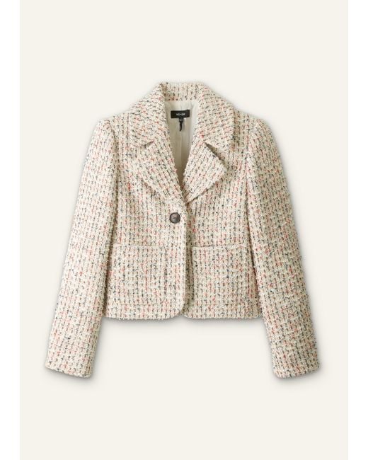 ME+EM Multicolor British Tweed Cropped Jacket