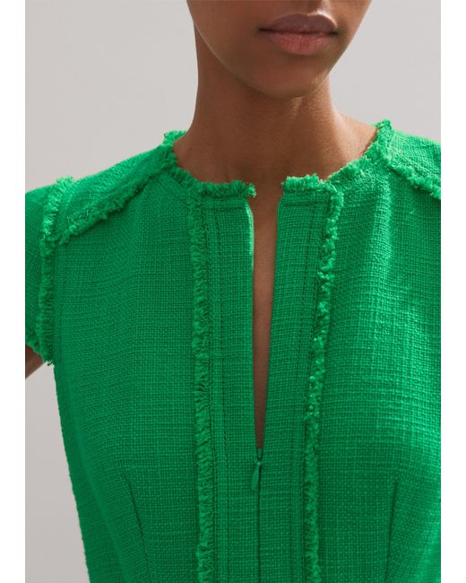ME+EM Green Cap Sleeve Midi Dress