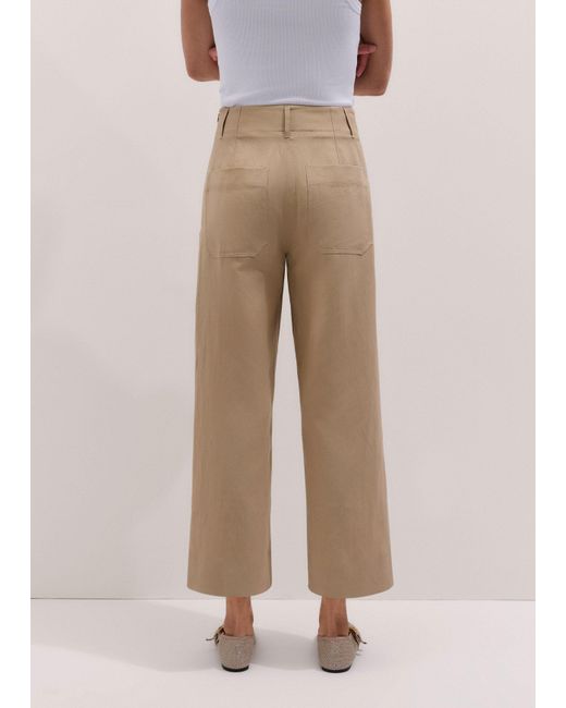 ME+EM Natural Straight Crop Trouser