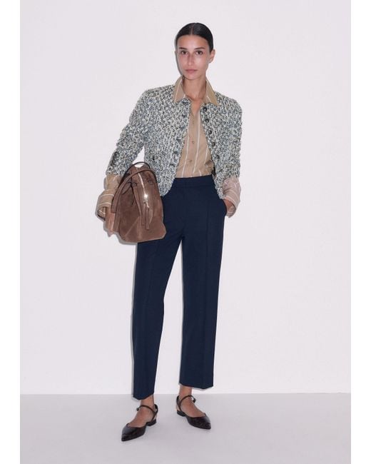 ME+EM Blue Slim Crop Forever Trouser