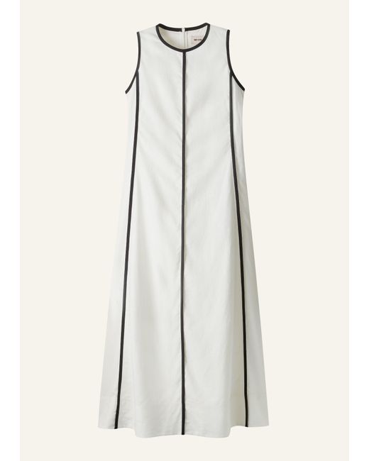 ME+EM White Creaseless Linen Effortless Summer Maxi Dress Soft