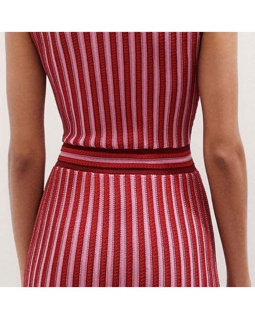 ME+EM Textured Stripe Knit Maxi Dress