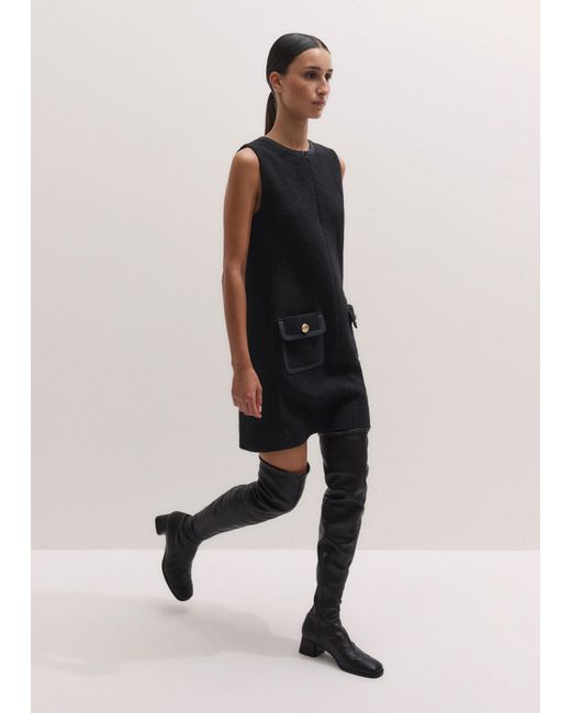 ME+EM Black Bound Mini Shift Dress