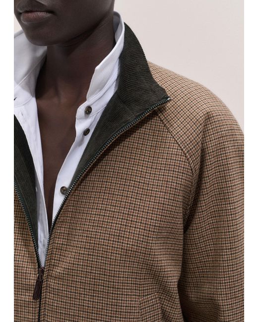 ME+EM Brown Tailored Bomber Jacket