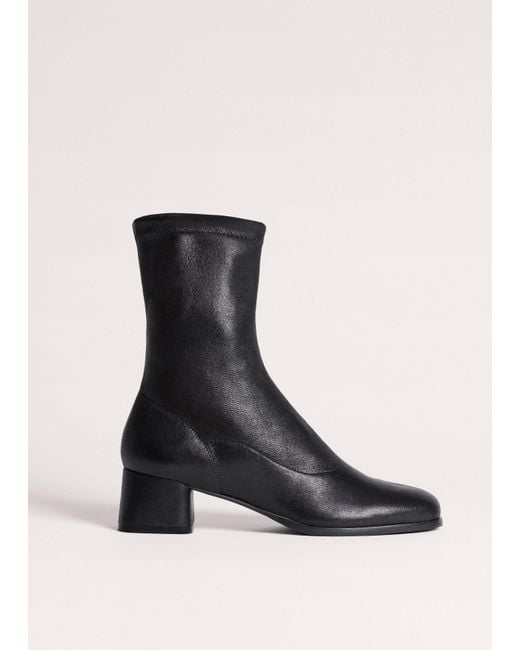 ME+EM Black Low Block High Ankle Stretch Boot