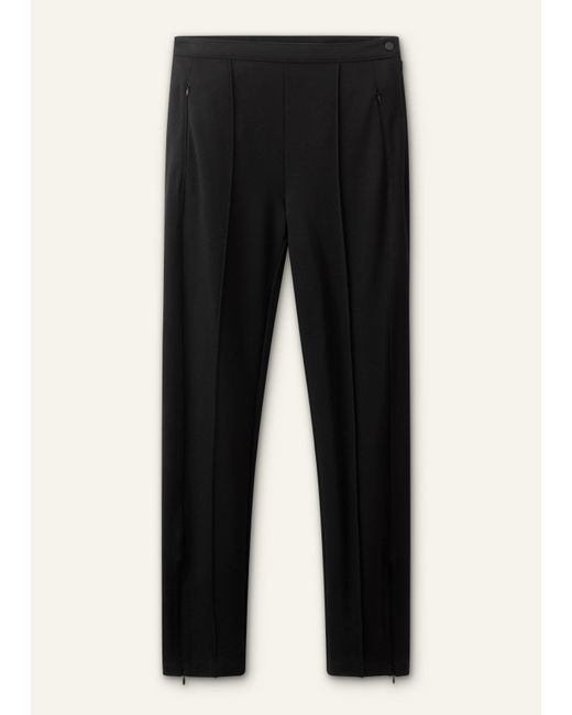ME+EM Black Vented Hem Slim Pant