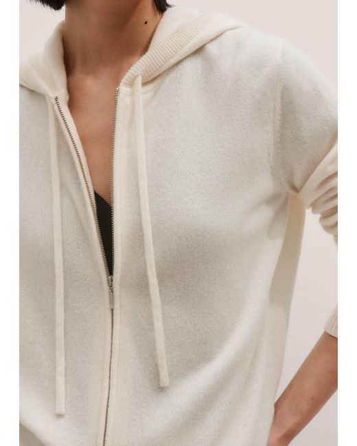 ME+EM Natural Cashmere Relaxed Fit Box Zip Hoody