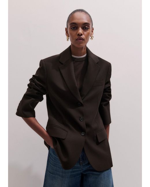 ME+EM Black Intelligently Oversized Blazer
