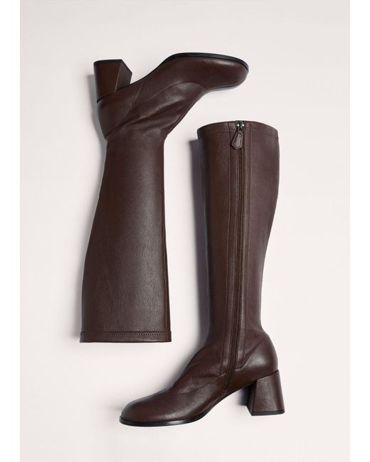 ME+EM Brown Knee-High Stretch Boot