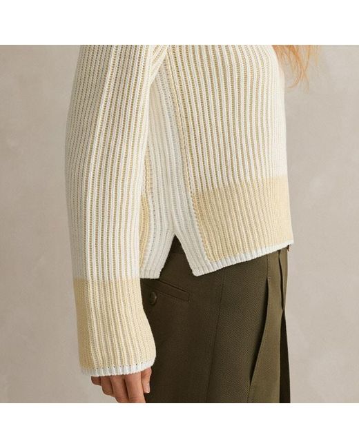 ME+EM Natural Soft-touch Cotton Rib Weekend Jumper