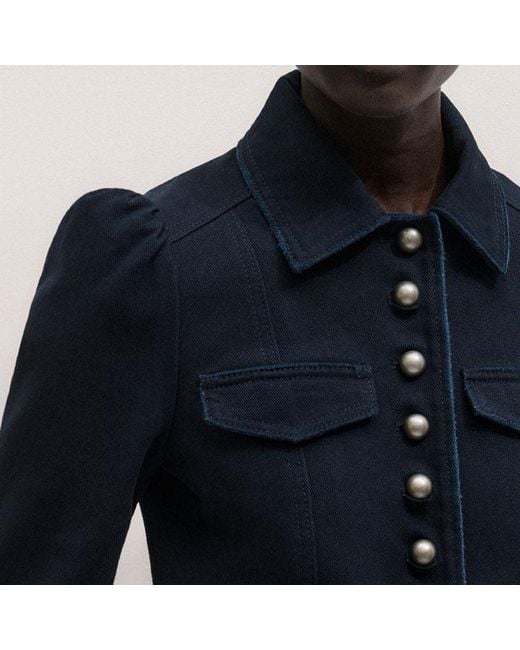 ME+EM Blue Short Military Jacket