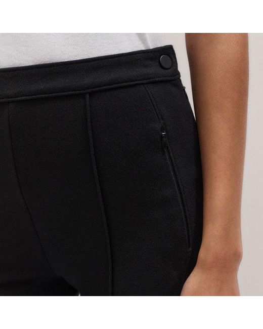 ME+EM Black Vented Hem Slim Pant