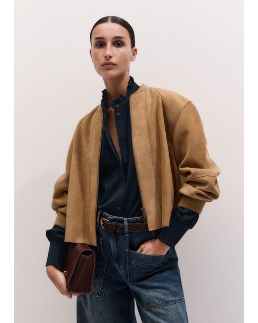 ME+EM Blue Super Soft Micro Cord Blouse