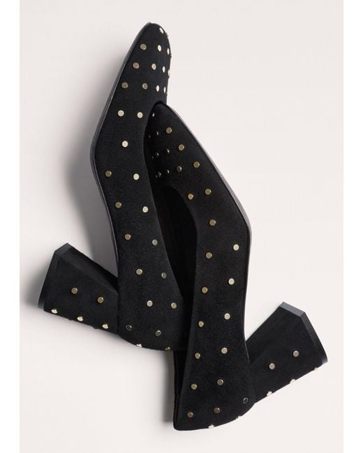 ME+EM Black Stud Block Heel