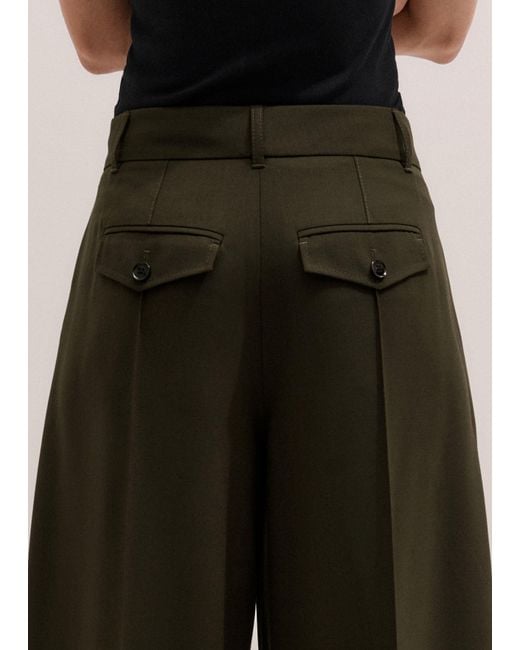 ME+EM Multicolor Pintuck Taper Trouser