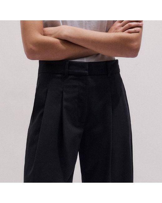 ME+EM White Straight Crop Pant