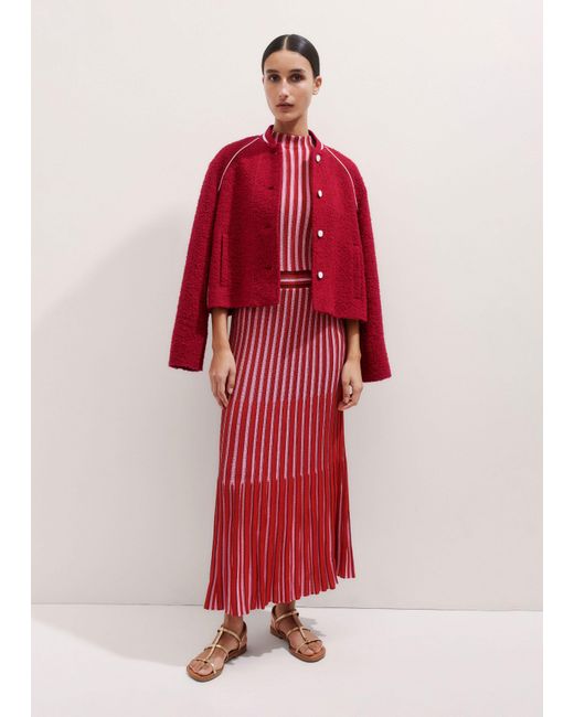 ME+EM Textured Stripe Knit Maxi Dress