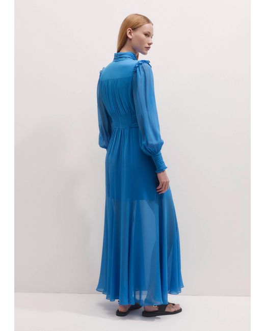 ME+EM Silk Ultra Feminine Maxi Dress in Blue | Lyst ME+EM Silk Ultra Feminine Maxi Dress in Blue | Lyst