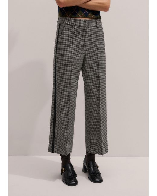 ME+EM Gray Straight Crop Trouser