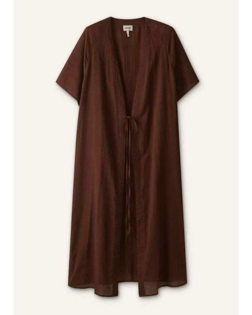ME+EM Red Cotton Holiday Kaftan Maxi Dress