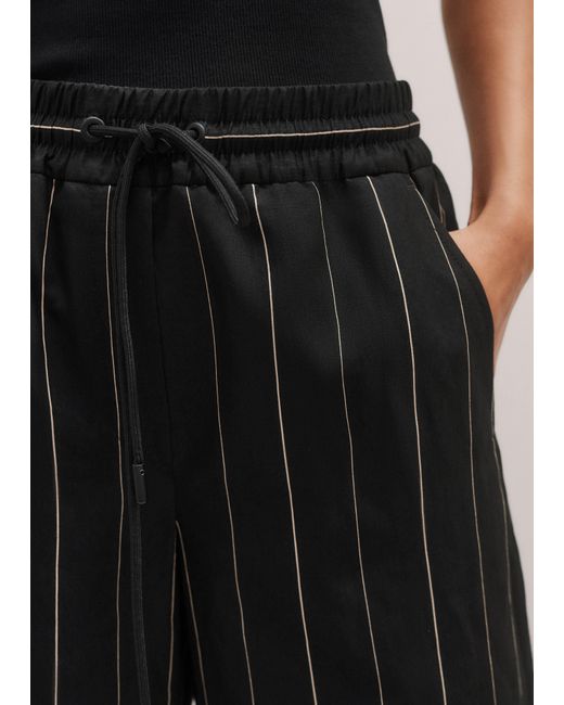 ME+EM Black Fluid Stripe Track Pant