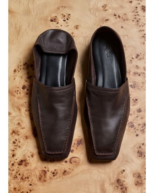 ME+EM Black Square Toe Soft Loafer