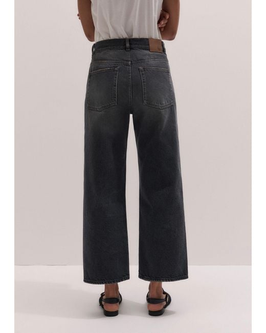 ME+EM Black Relaxed Straight Crop