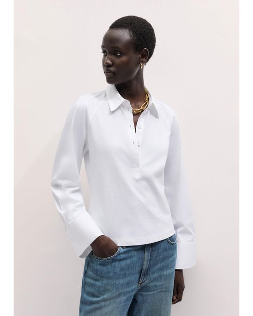 ME+EM Brown Raglan Shirt Layering Top