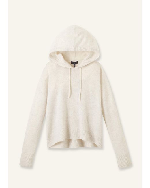 ME+EM Multicolor Luxe Cashmere Curved Hem Hoody Dark Charcoal