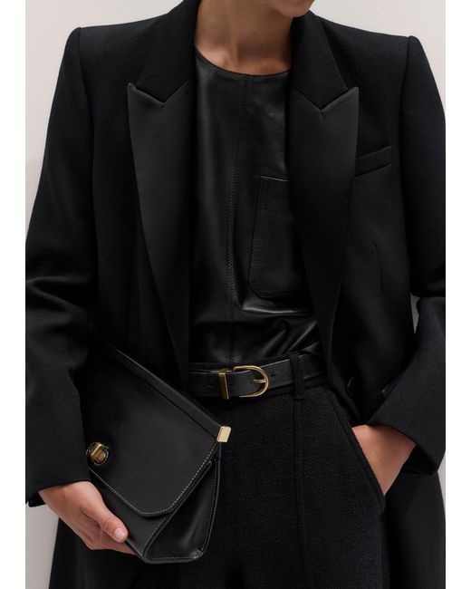 ME+EM Black Boxy Luxe T-Shirt