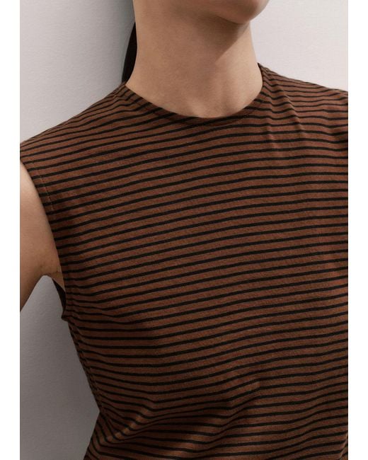 ME+EM Multicolor Impossibly Soft Sleeveless Tee + Tie Pecan