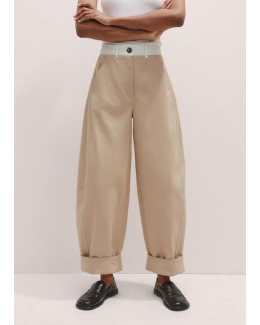 ME+EM Natural Contrast Waist Tapered Chino