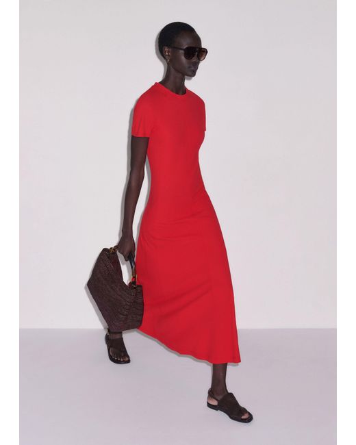 ME+EM Red Raglan Sleeve Maxi Dress
