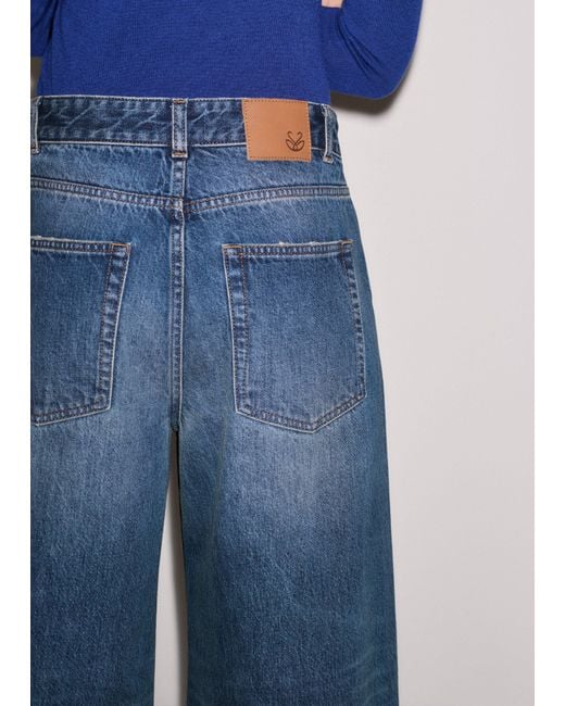 ME+EM Blue Super Wide Crop Jean